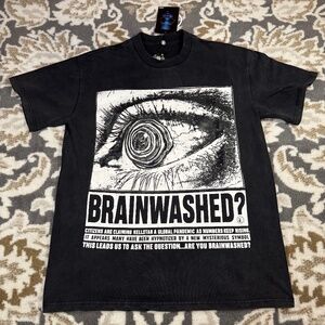 Hellstar Brainwashed Eyeball T-shirt In Black Mens Size Large